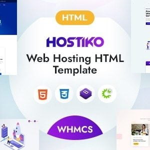 Hostiko - Hosting HTML & WHMCS Template With Isometric... html cover. large preview