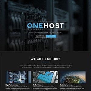 preOnehost - One Page WordPress Hosting Themeview. large preview